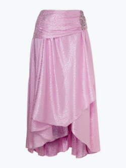חצאית Vera skirt ורוד בהיר על רקע אפור פנינה קר