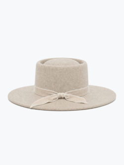 ADELENA OAT hat back view with ribbon detail