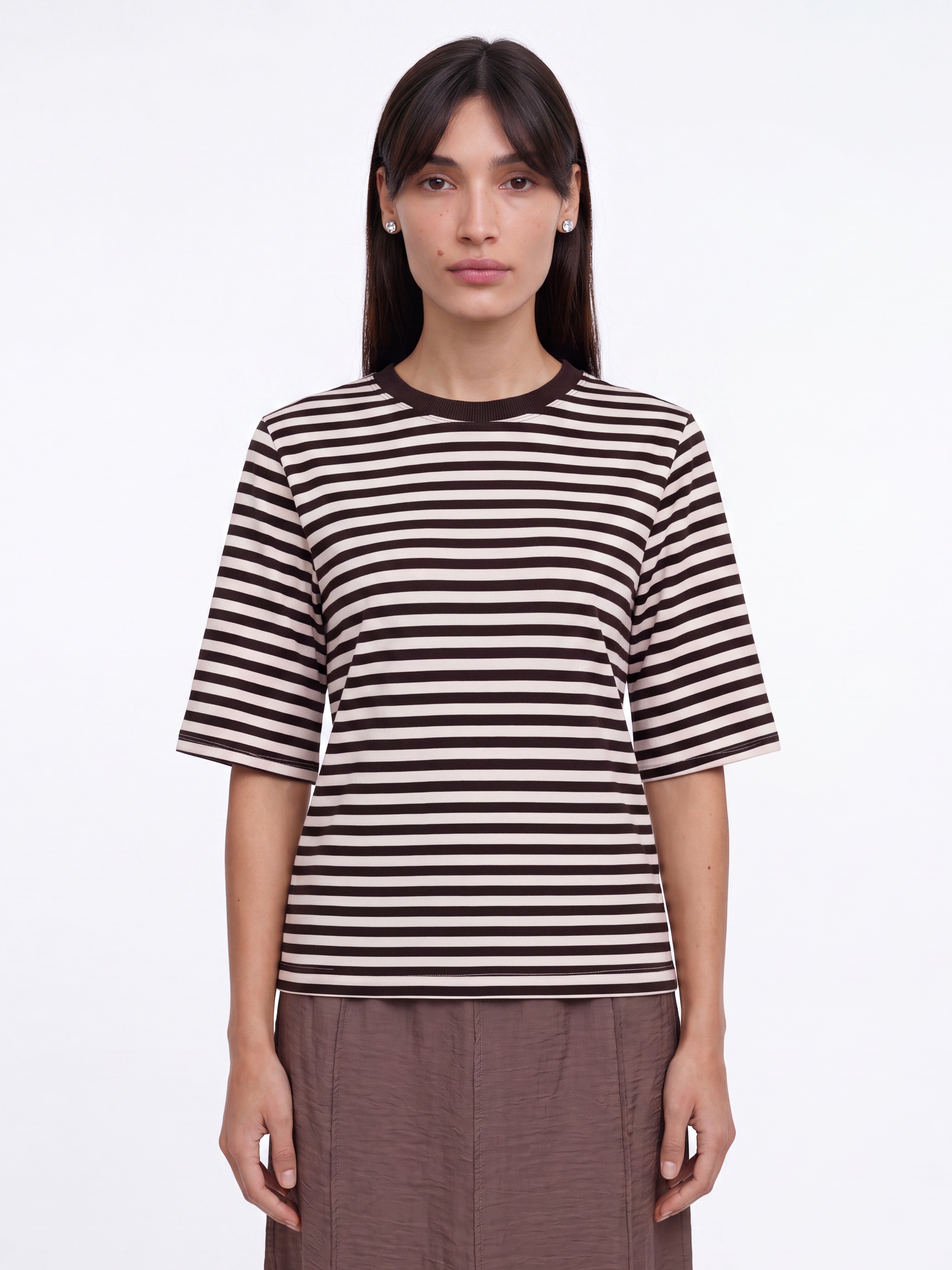 espresso-striped-shirt-brown-model-image Model image