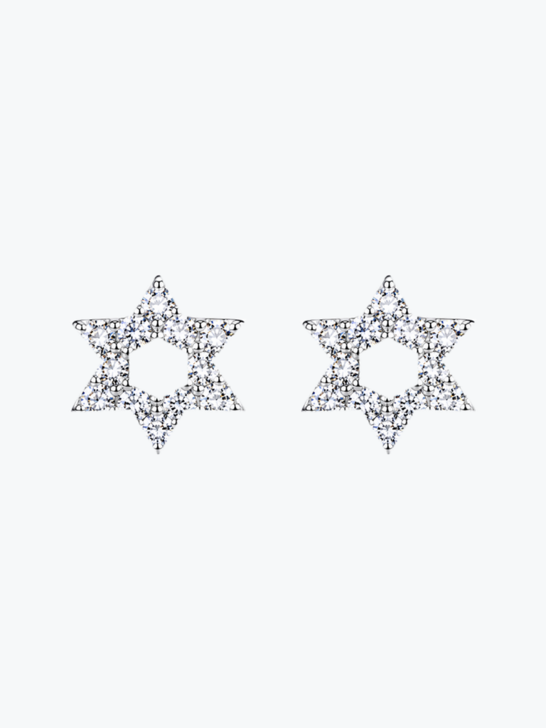 עגילי מגן דוד משובצים של MORIEL GUTGOLD